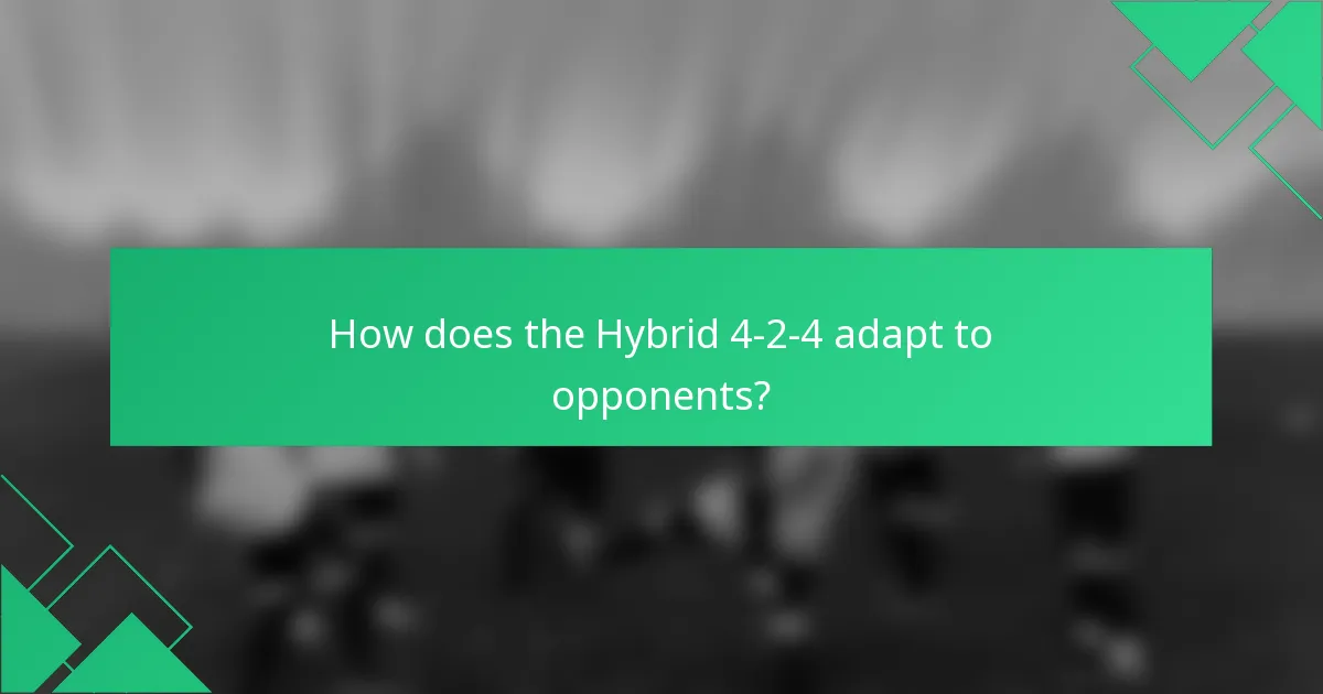 How does the Hybrid 4-2-4 adapt to opponents?