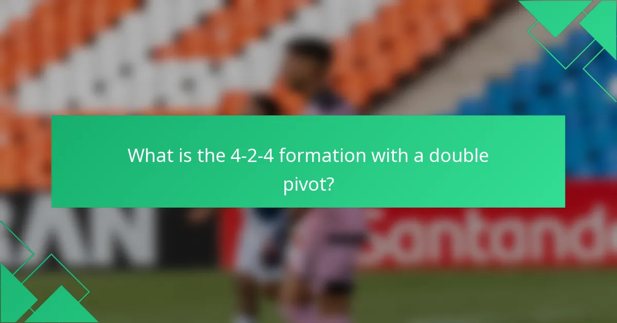 What is the 4-2-4 formation with a double pivot?